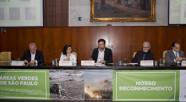 Secretário José Rodrigues, Márcia Hirota, André Palhano, Marcos Bruckeridge e Roberto Delmanto (foto: Mila Maluhy).