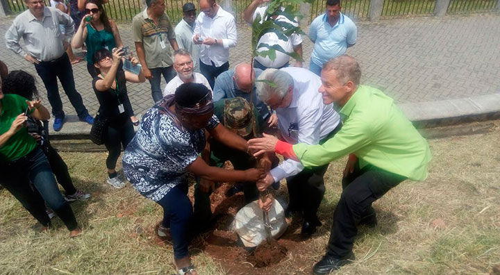 Comunidade participa do plantio de mudas no Parque Linear do Canivete. (1)
