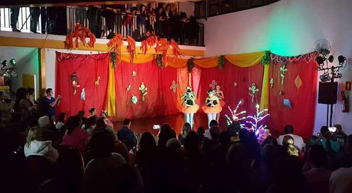 Público assiste a apresentação de ballet clássico.