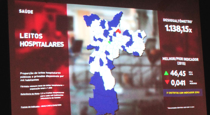 Um dos slides do Mapa da Desigualdade.