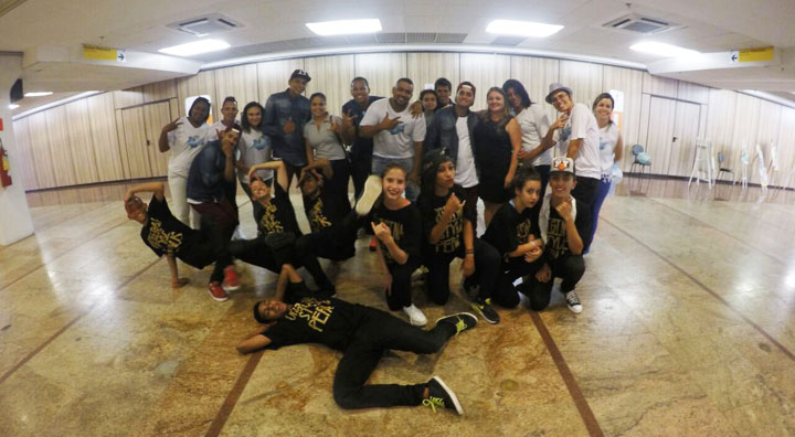 Equipe reunida no Congresso.