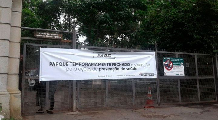 Parque Horto Florestal, sem previsão para reabertura. 