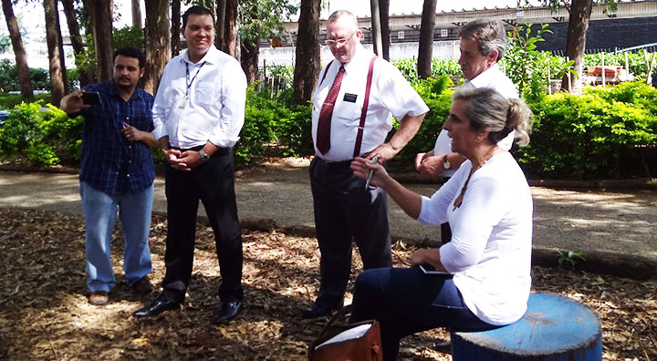 Momento da reunião no Parque Vila Guilherme – Trote.